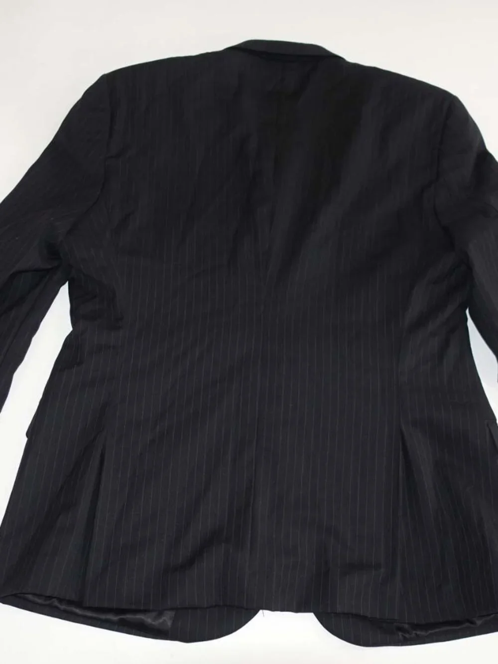 Pronto Uomo Mens Pinstripe 2 Button Suit Size 46 X-Long 40 x 34.5 Dark Gray 46XL